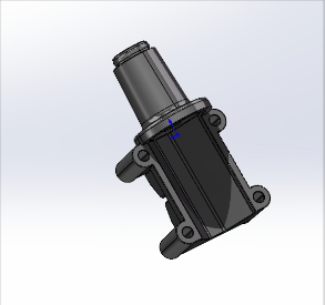 Alternate CAD view of an anonymized A380 die-cast mounting component